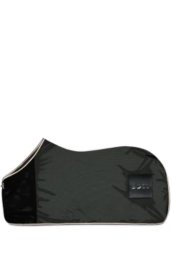 Reitsport-Fliegendecke aus Mesh mit Logo-Aufnäher