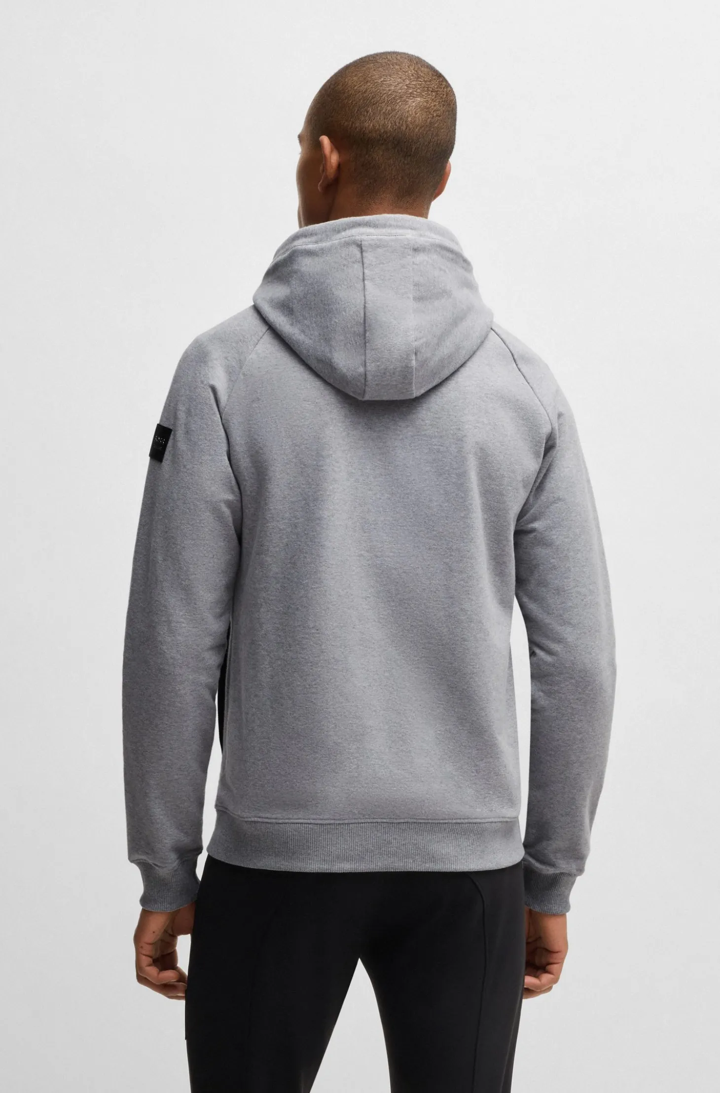 Reitsport-Hoodie aus italienischer Stretch-Baumwolle mit Reißverschluss