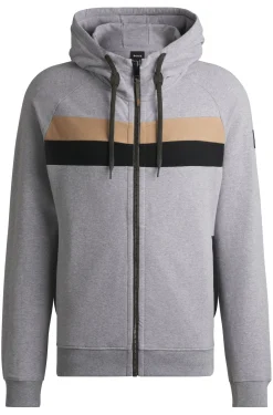 Reitsport-Hoodie aus italienischer Stretch-Baumwolle mit Reißverschluss