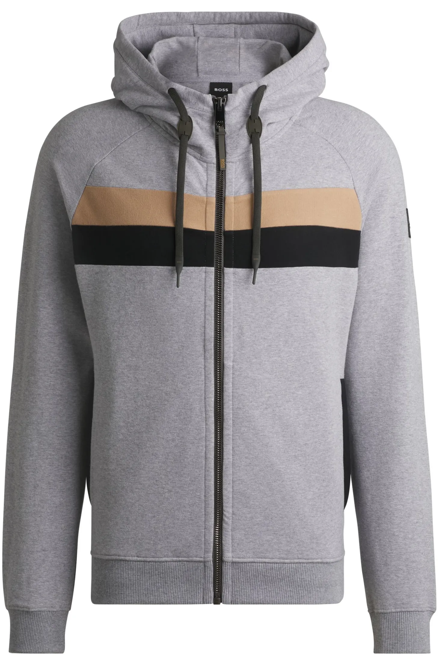 Reitsport-Hoodie aus italienischer Stretch-Baumwolle mit Reißverschluss