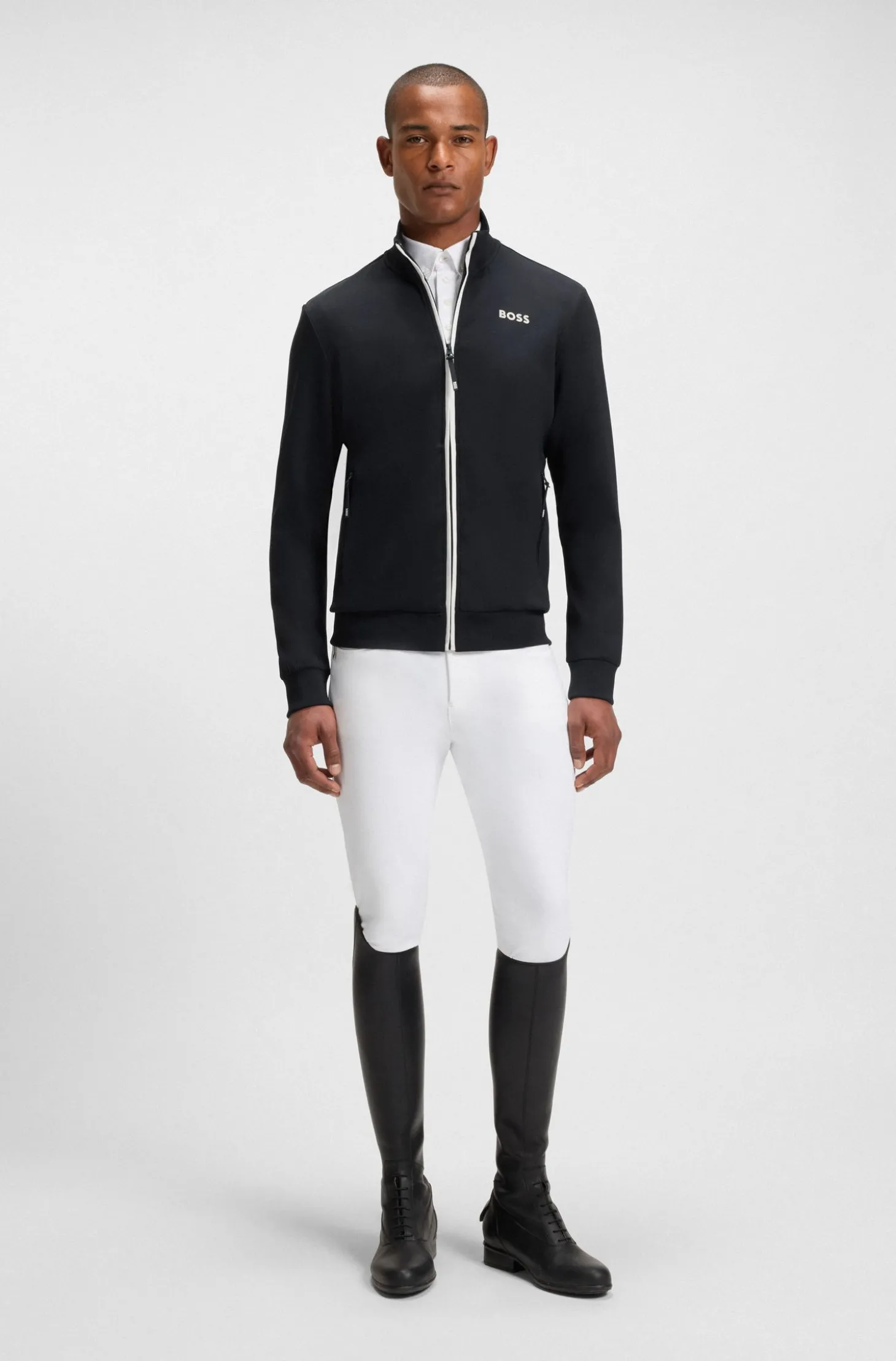 Reitsport-Jacke mit Reißverschluss und Signature-Streifen-Details