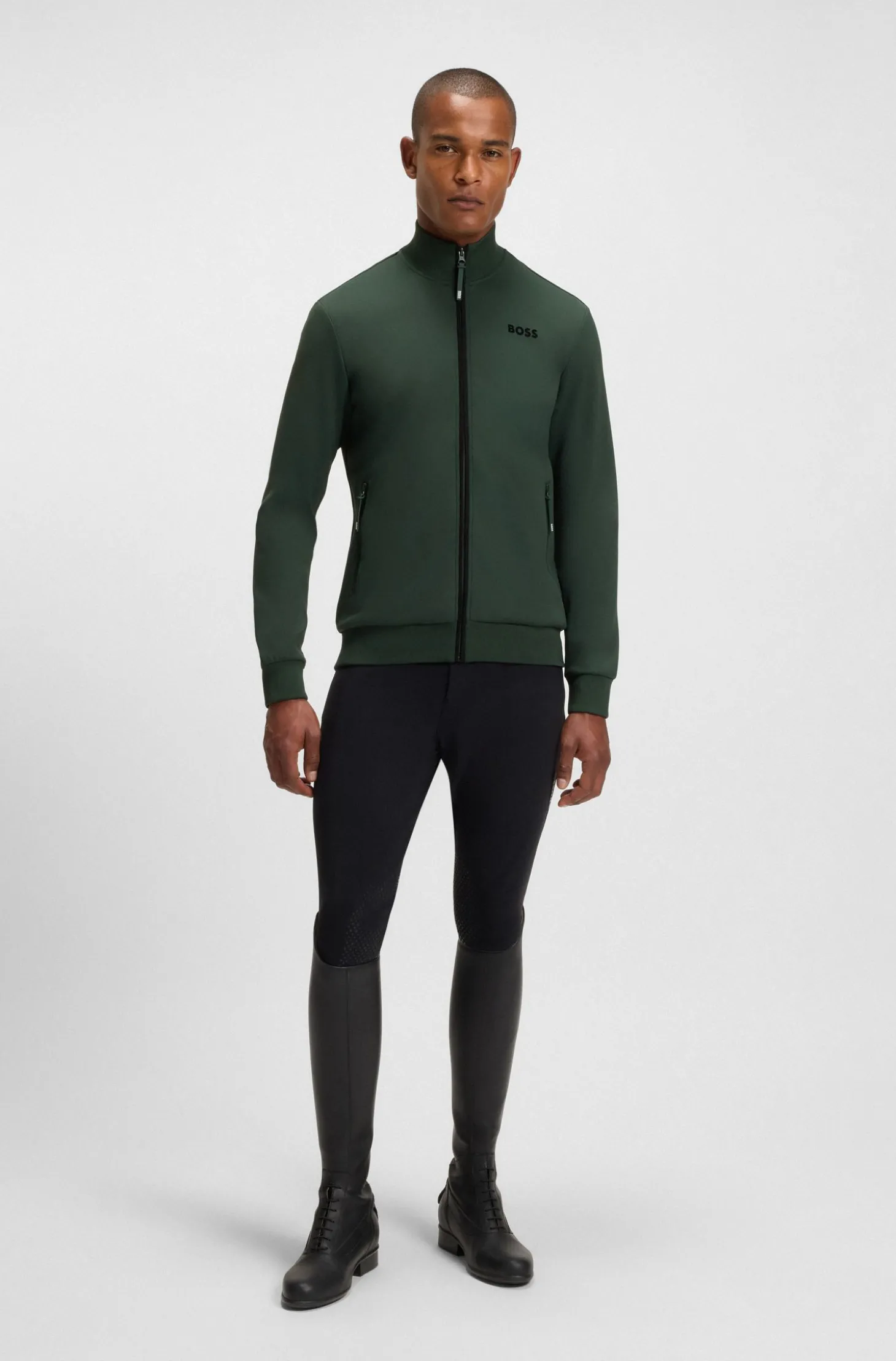 Reitsport-Jacke mit Reißverschluss und Signature-Streifen-Details