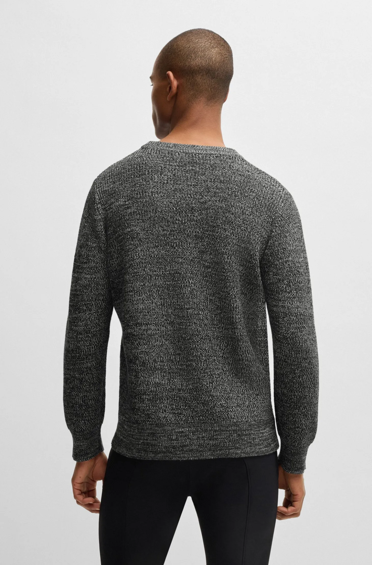Reitsport-Pullover aus meliertem Strick