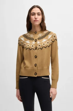 Reitsport-Strickjacke mit Strickmuster