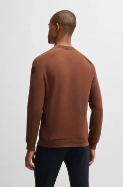Reitsport-Sweatshirt aus Stretch-Baumwolle mit Blockstreifen