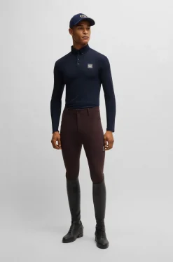 Reitsport-Trainingshemd aus atmungsaktivem Stretch-Gewebe