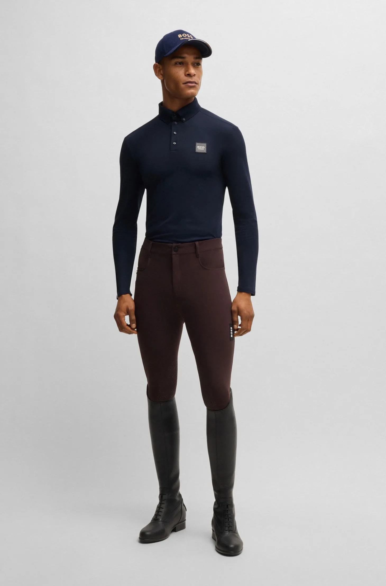 Reitsport-Trainingshemd aus atmungsaktivem Stretch-Gewebe
