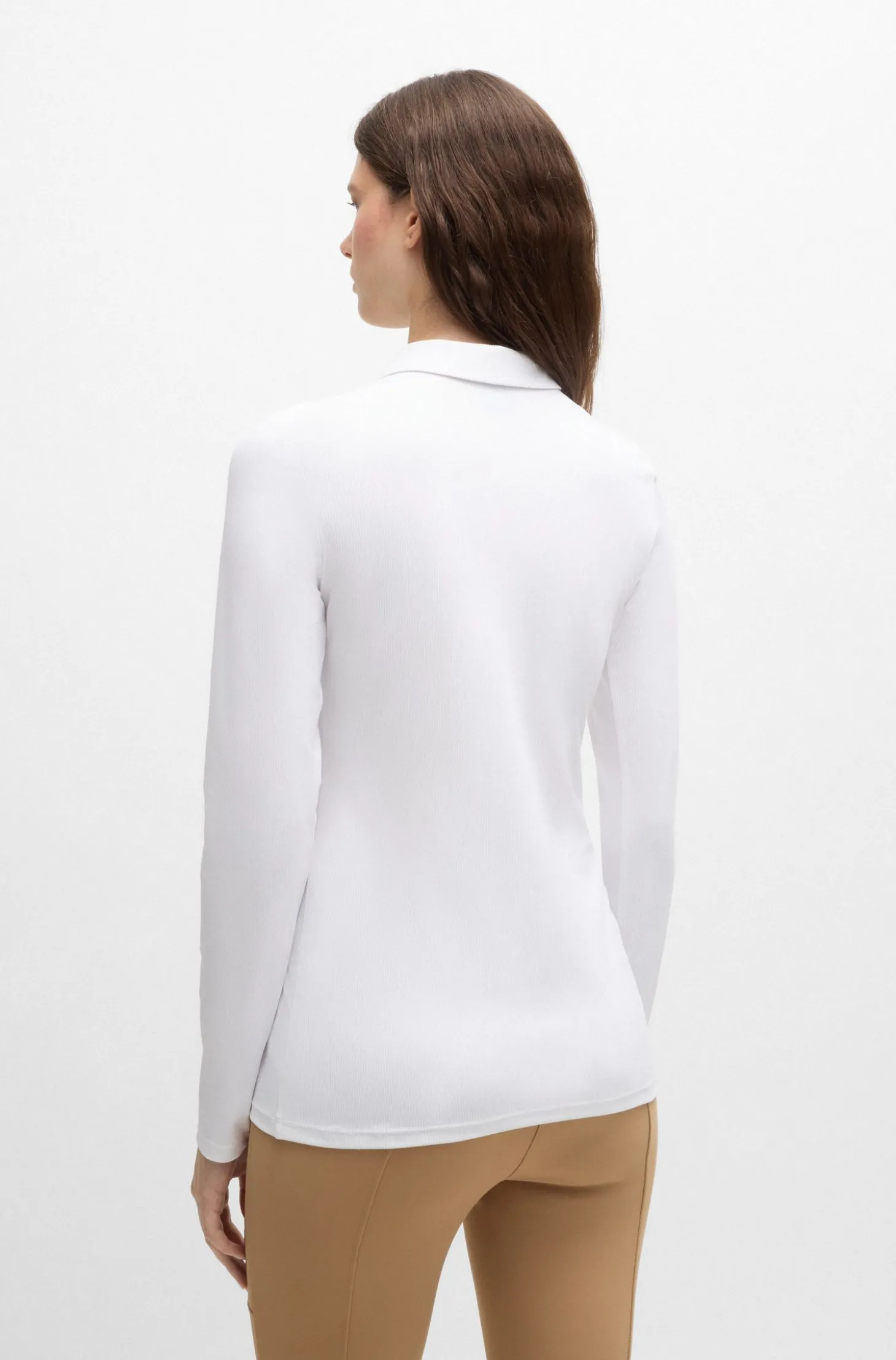 Reitsport-Trainingsshirt aus Stretch-Piqué