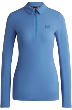 Reitsport-Trainingsshirt aus Stretch-Piqué