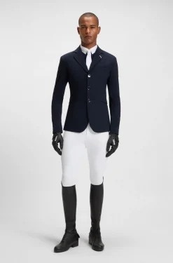 Reitsport-Turnierhemd mit Kontrastdetails