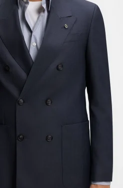 Relaxed-Fit Blazer aus fein gemusterter Schurwolle