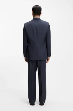 Relaxed-Fit Blazer aus fein gemusterter Schurwolle