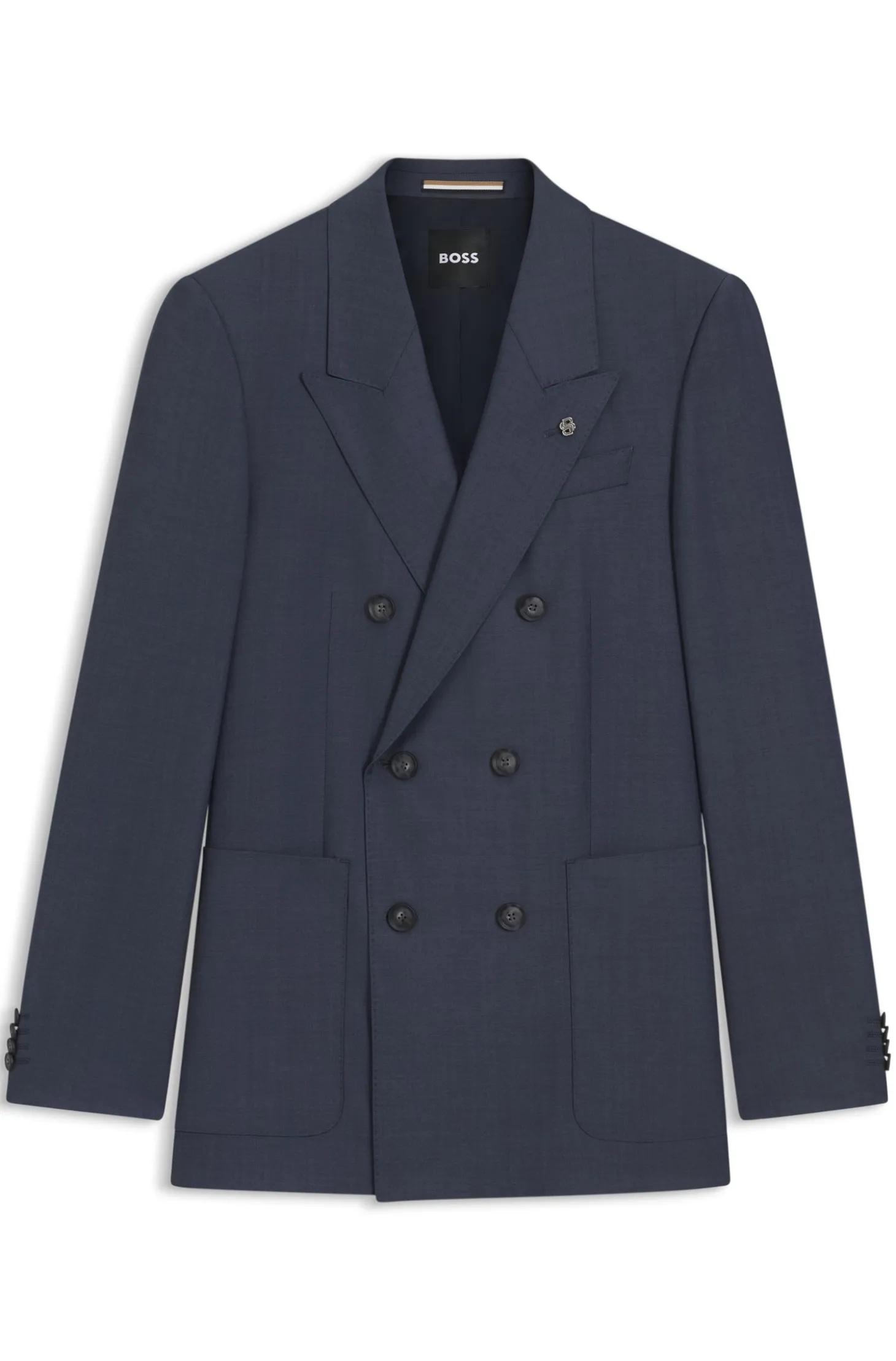 Relaxed-Fit Blazer aus fein gemusterter Schurwolle