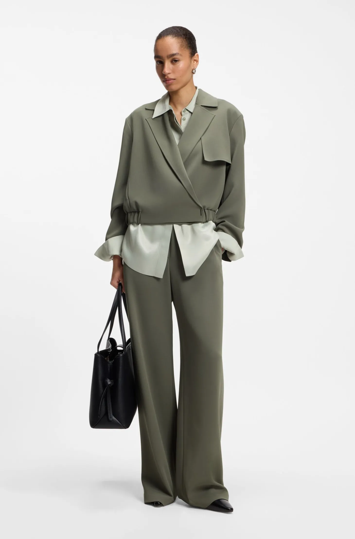 Relaxed-Fit Blazer aus japanischem Krepp