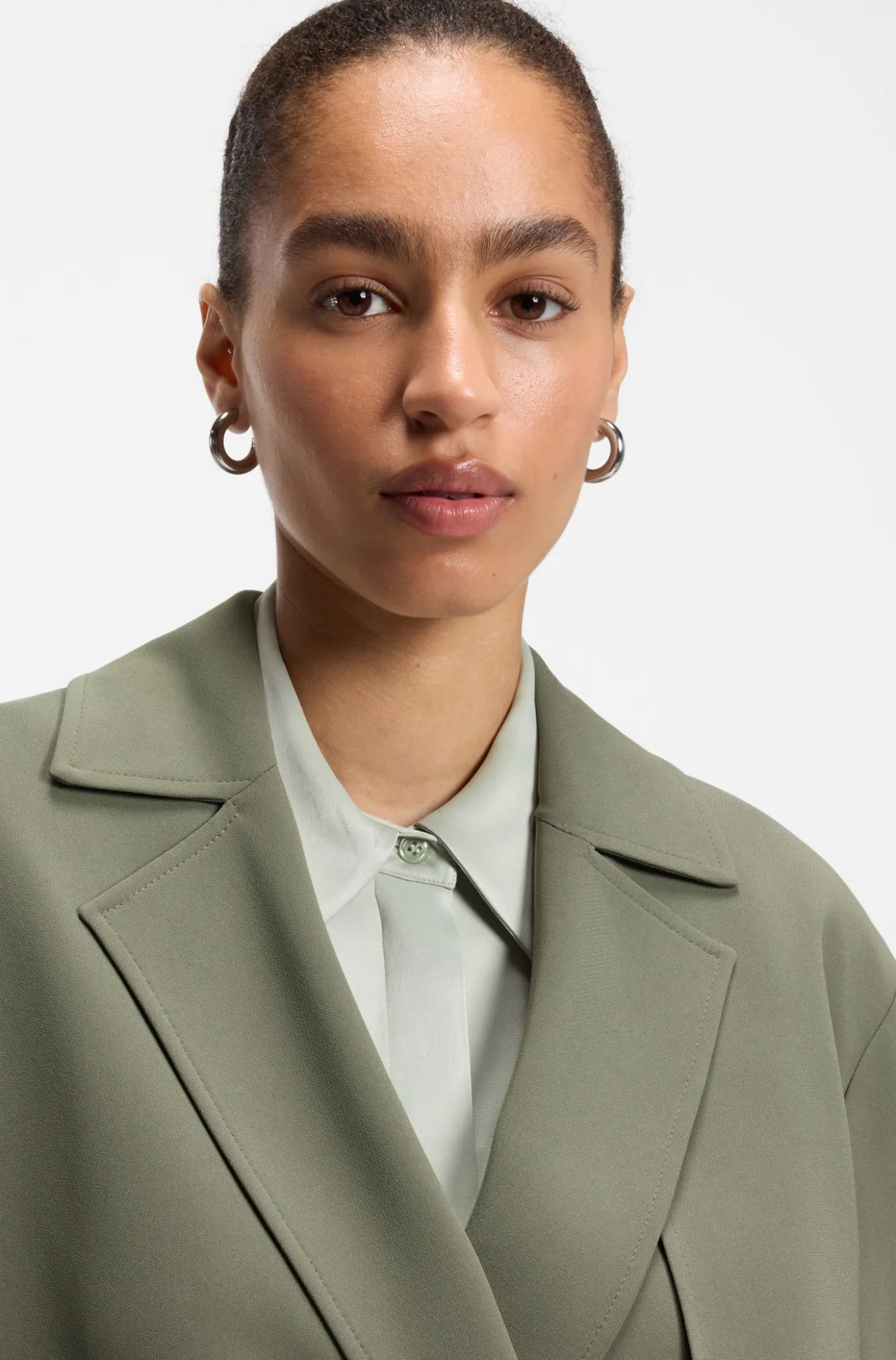 Relaxed-Fit Blazer aus japanischem Krepp