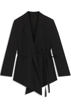 Relaxed-Fit Blazer aus Woll-Mix mit Gabardine-Struktur