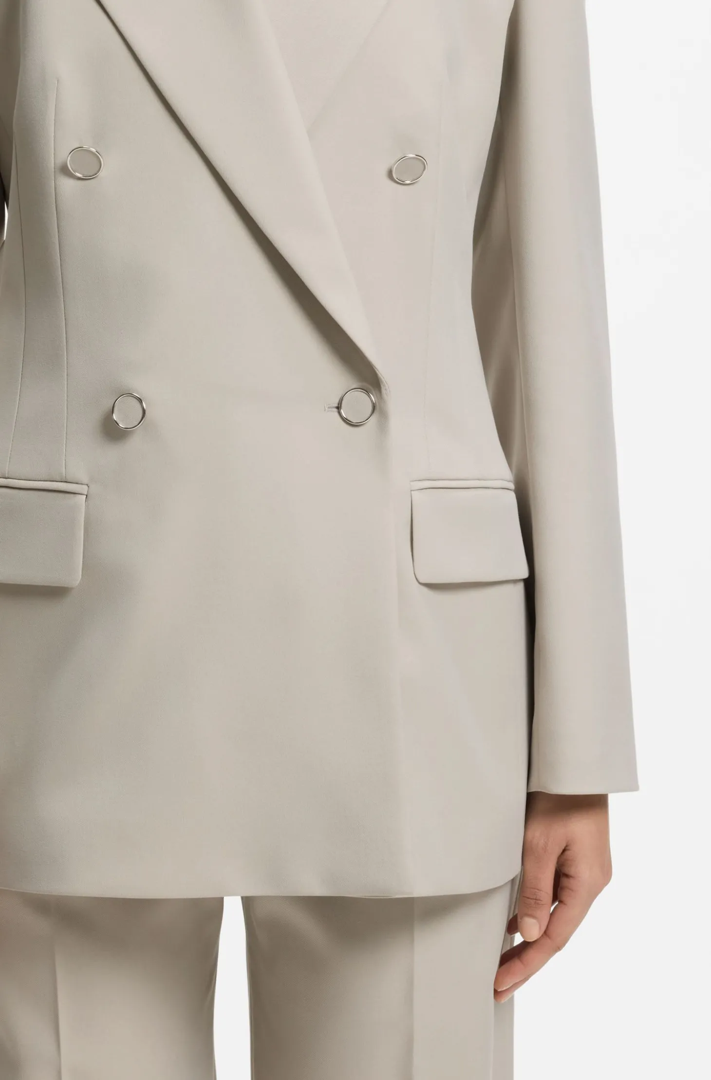Relaxed-Fit Blazer mit zweireihiger Knopfleiste