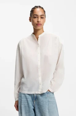 Relaxed-Fit Bluse aus Baumwoll-Voile