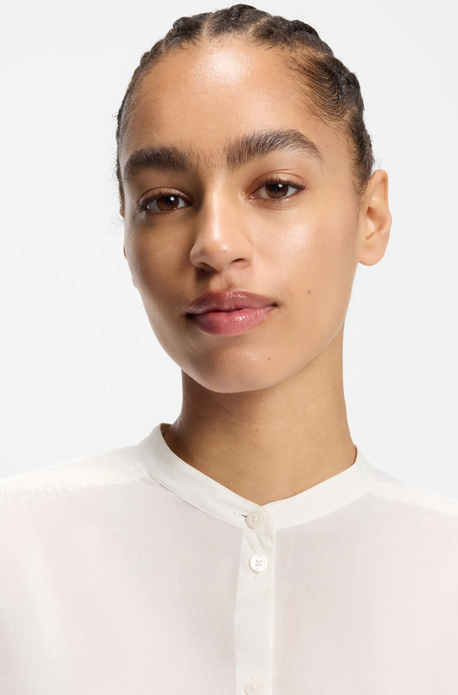 Relaxed-Fit Bluse aus Baumwoll-Voile