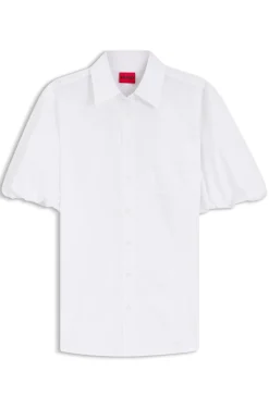 Relaxed-Fit Bluse aus Baumwoll-Popeline