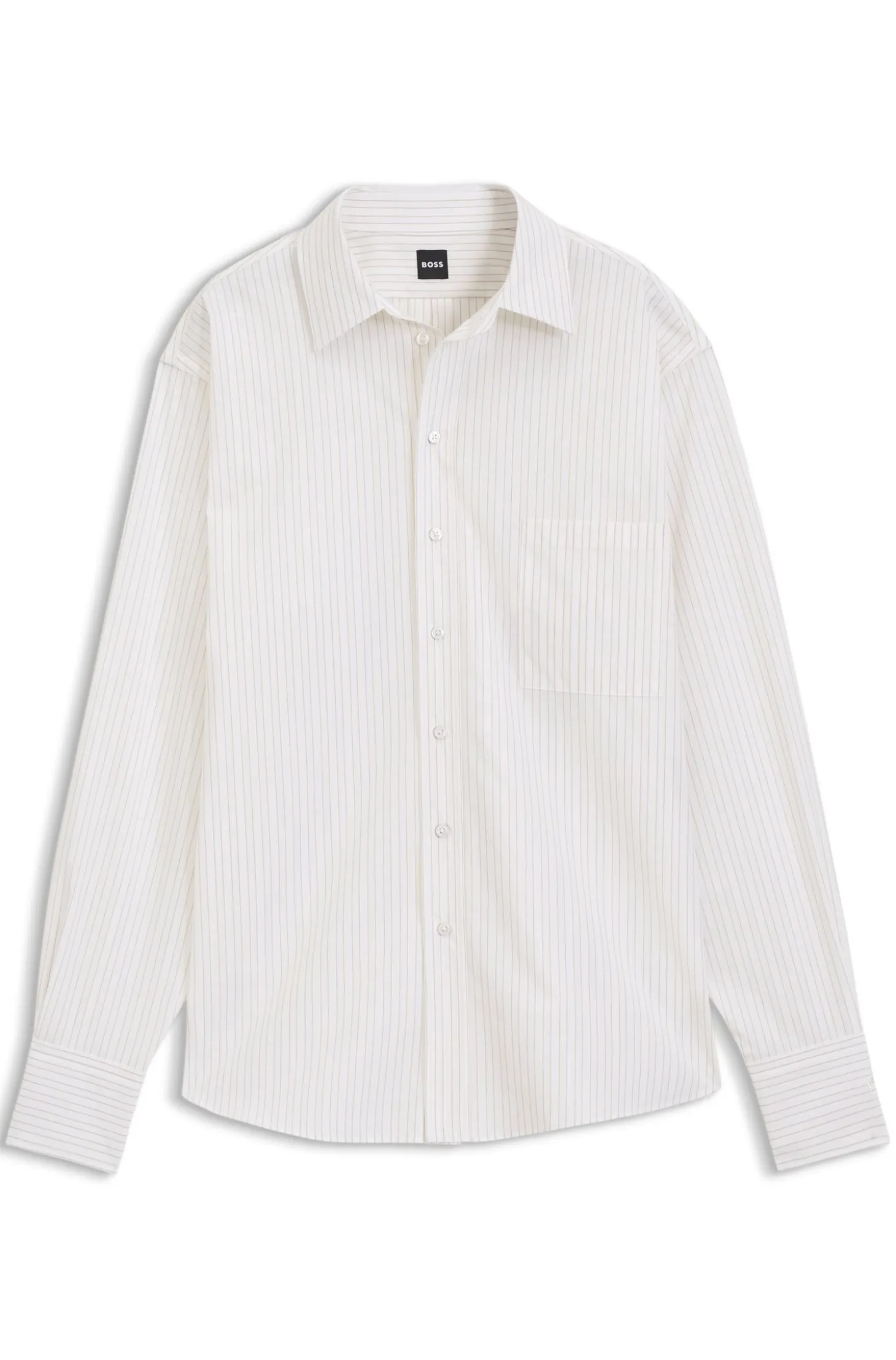 Relaxed-Fit Bluse aus gestreifter Baumwoll-Popeline