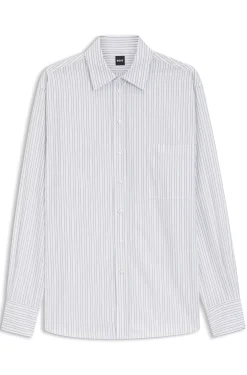 Relaxed-Fit Bluse aus gestreifter Baumwoll-Popeline