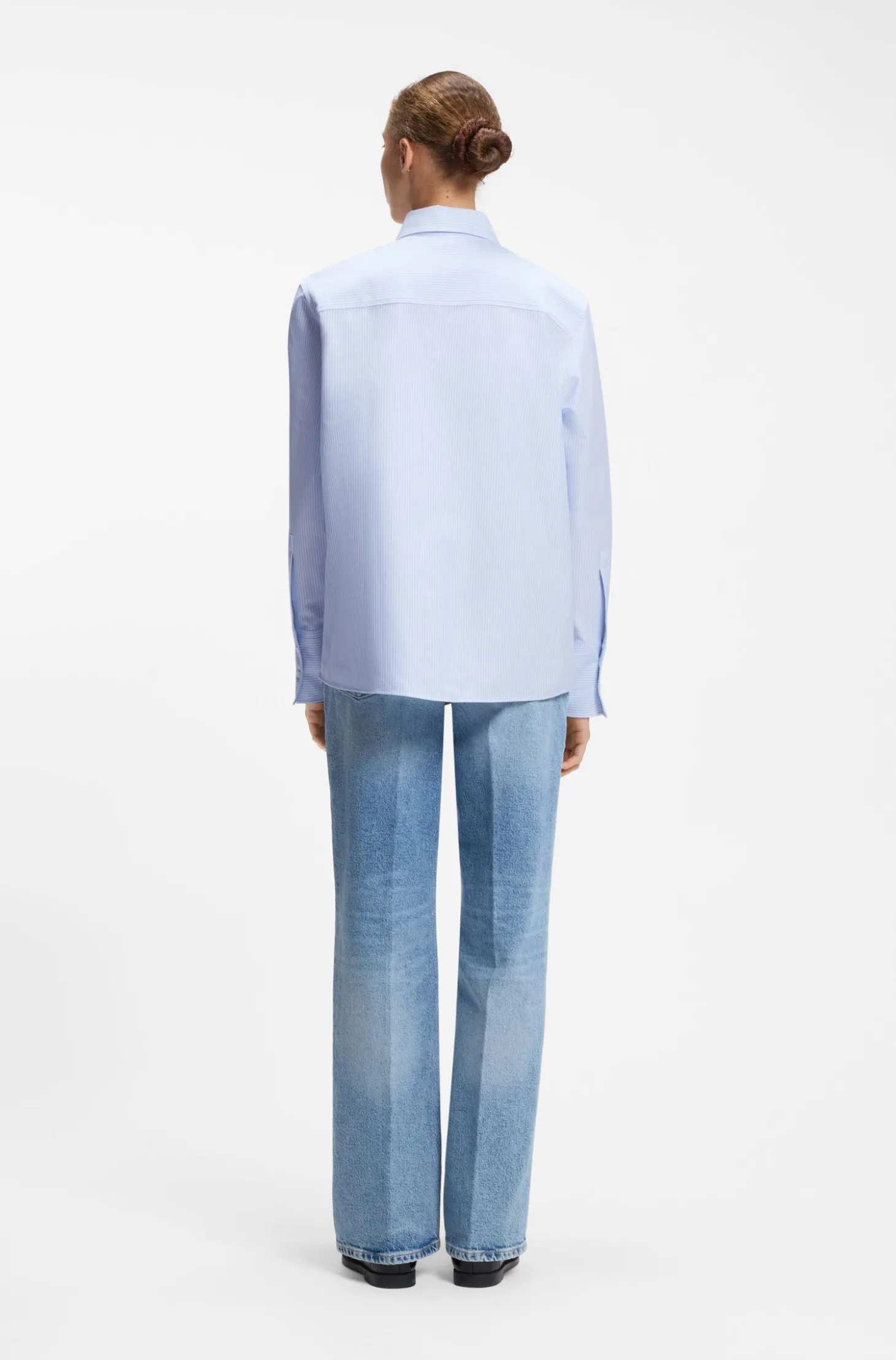 Relaxed-Fit Bluse aus gestreifter Oxford-Baumwolle
