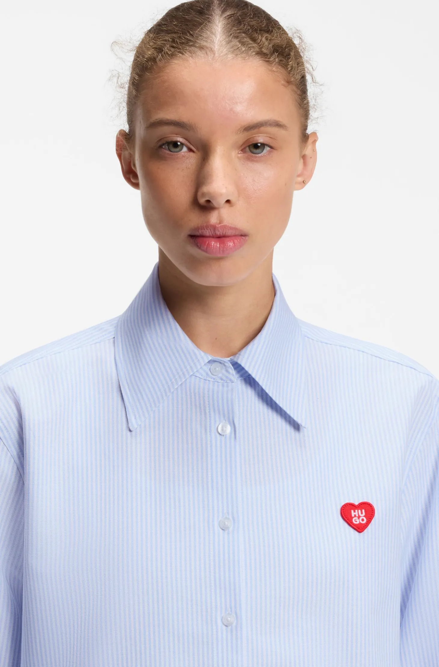 Relaxed-Fit Bluse aus gestreifter Oxford-Baumwolle