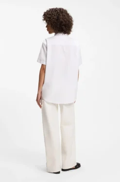 Relaxed-Fit Bluse aus Oxford-Baumwolle
