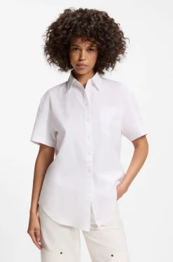 Relaxed-Fit Bluse aus Oxford-Baumwolle