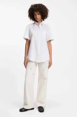 Relaxed-Fit Bluse aus Oxford-Baumwolle