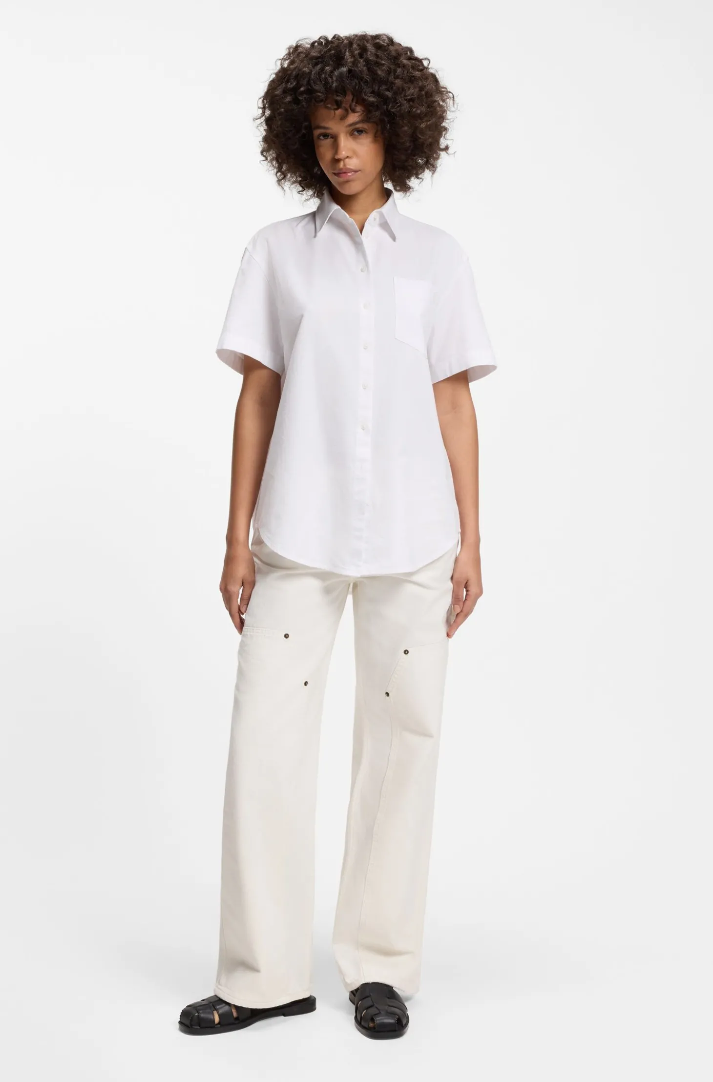 Relaxed-Fit Bluse aus Oxford-Baumwolle