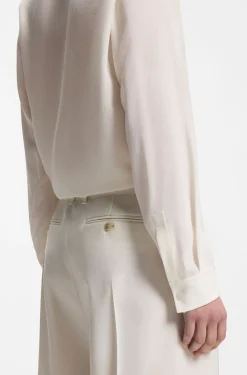 Relaxed-Fit Bluse aus sandgewaschener Seide