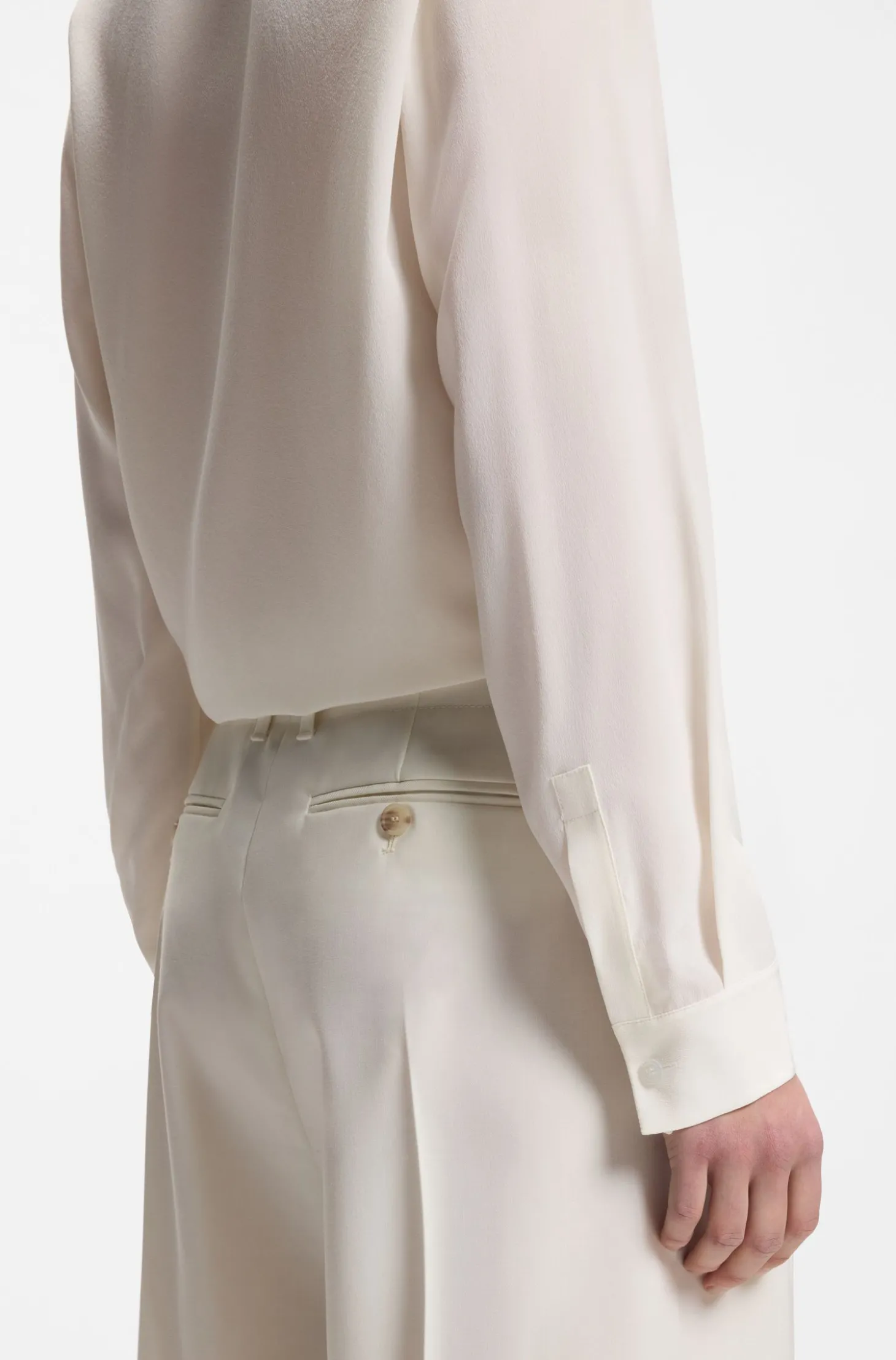 Relaxed-Fit Bluse aus sandgewaschener Seide