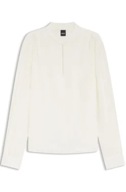 Relaxed-Fit Bluse aus sandgewaschener Seide