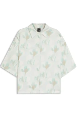 Relaxed-Fit Bluse mit Blumen-Print