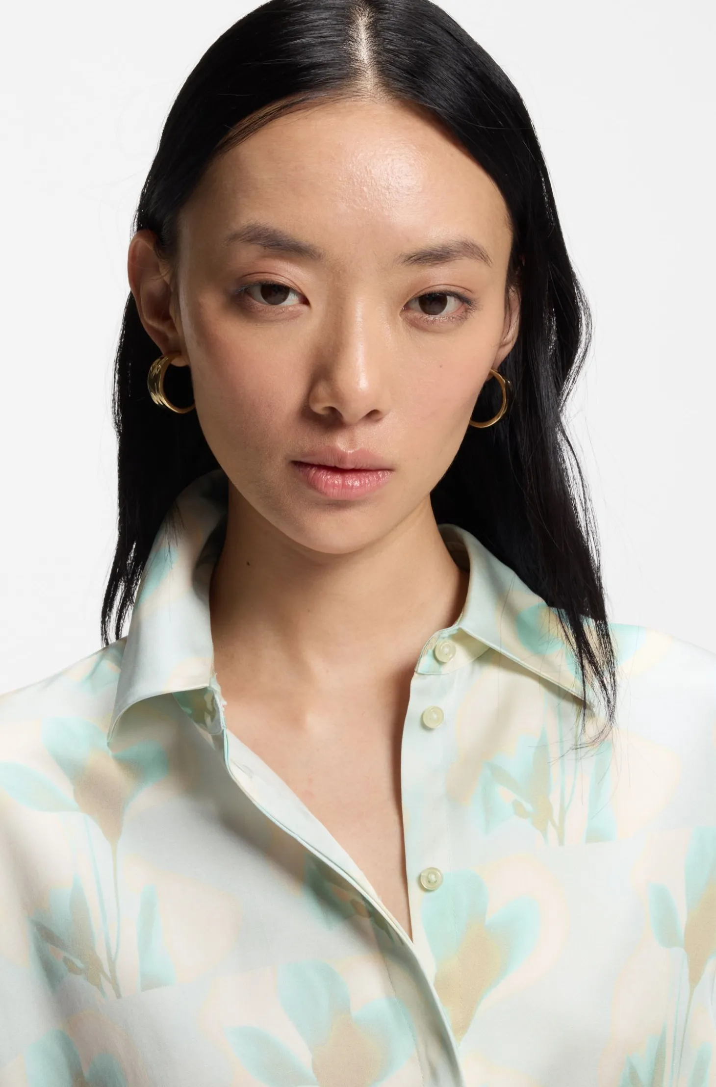 Relaxed-Fit Bluse mit Blumen-Print