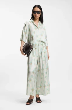 Relaxed-Fit Bluse mit Blumen-Print