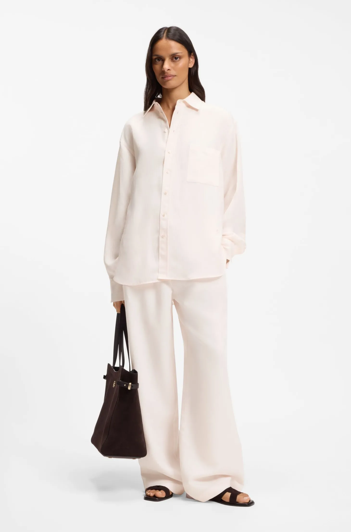 Relaxed-Fit Bluse mit Brusttasche