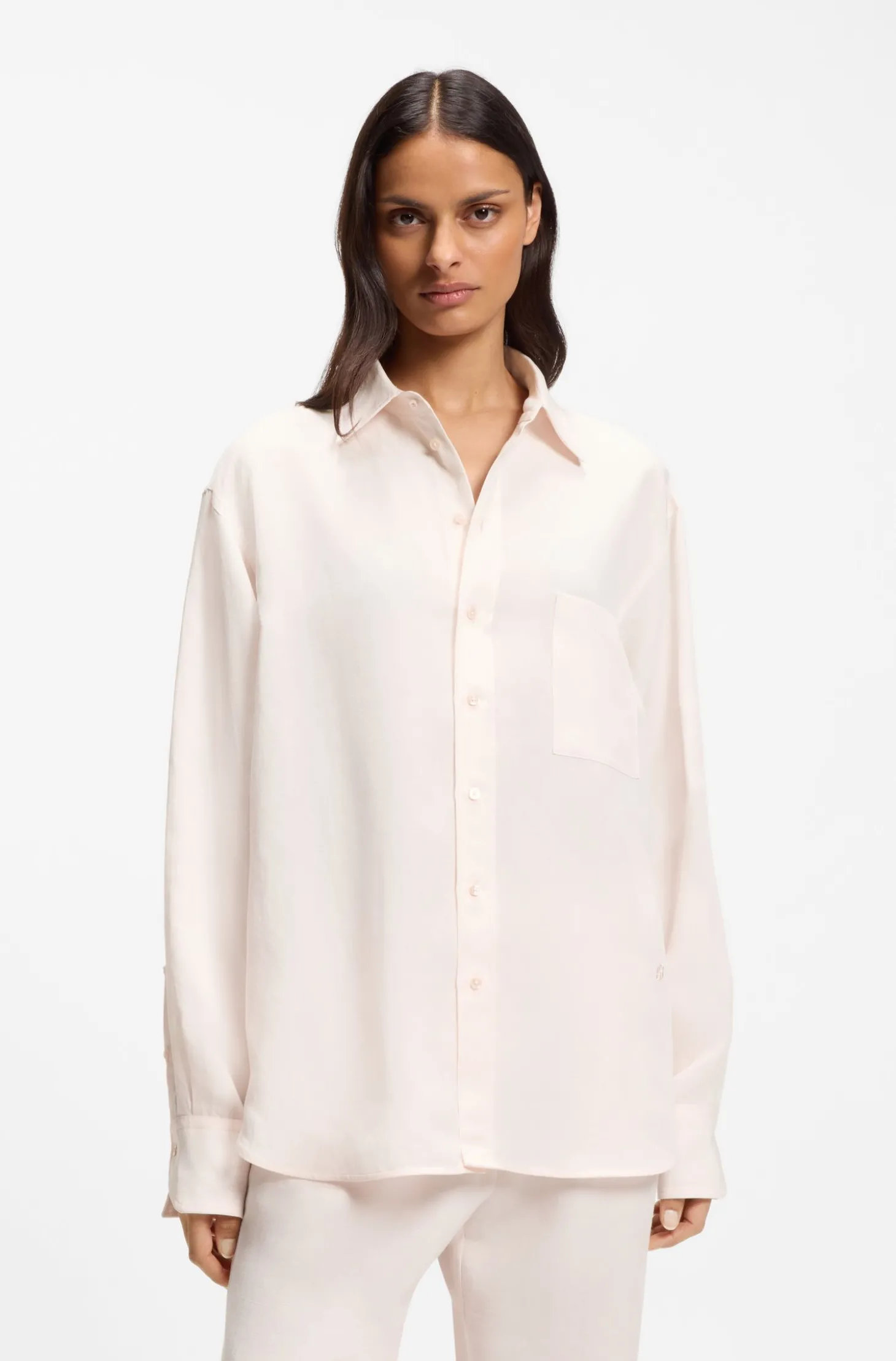 Relaxed-Fit Bluse mit Brusttasche