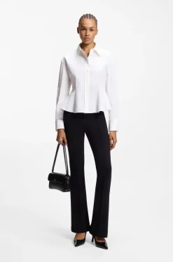 Relaxed-Fit Bluse mit Schößchen-Saum