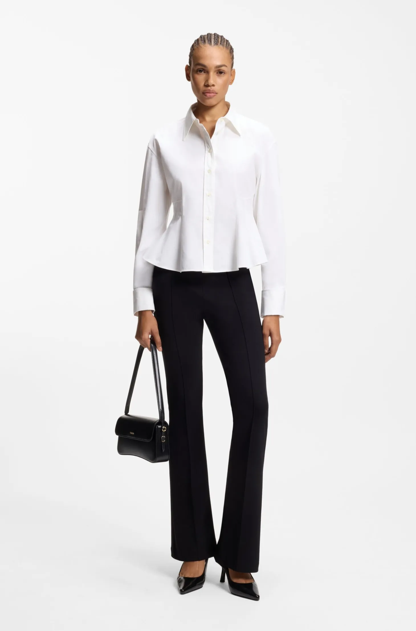 Relaxed-Fit Bluse mit Schößchen-Saum