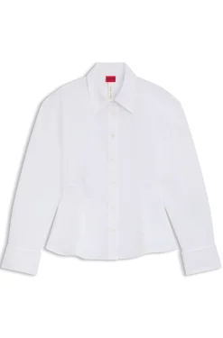 Relaxed-Fit Bluse mit Schößchen-Saum