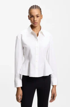 Relaxed-Fit Bluse mit Schößchen-Saum