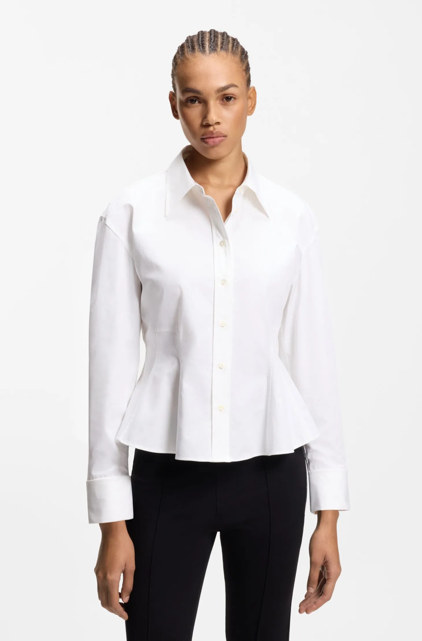 Relaxed-Fit Bluse mit Schößchen-Saum