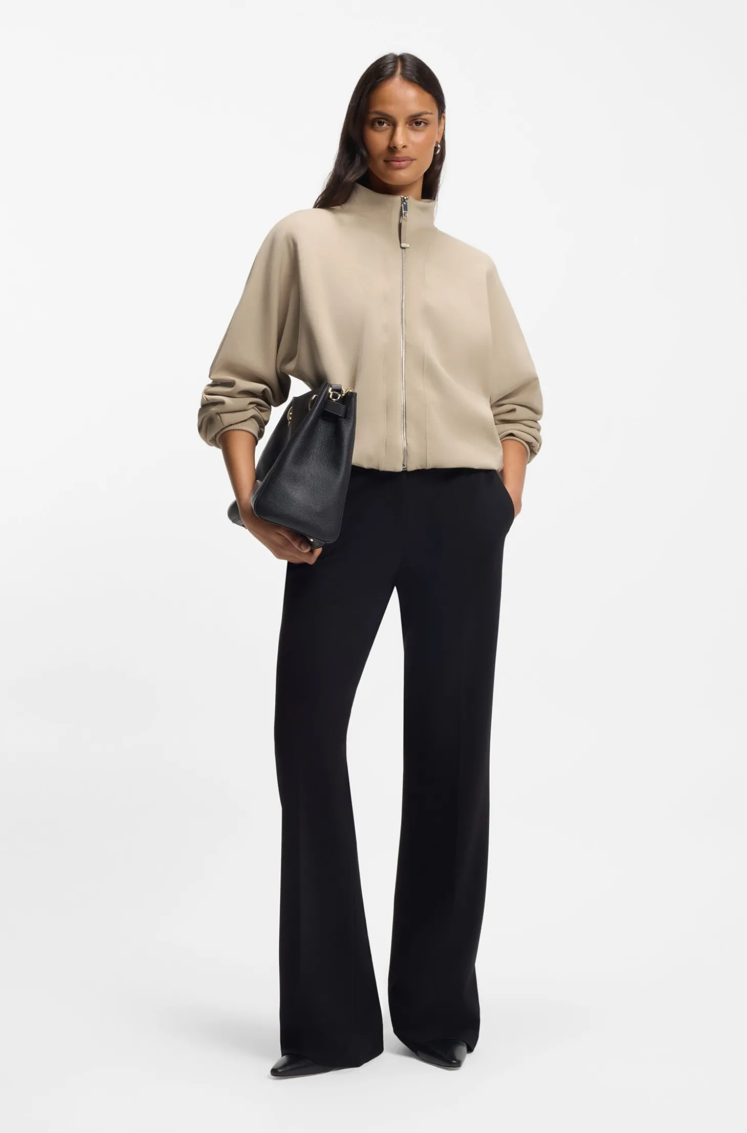 Relaxed-Fit Bomberjacke aus Stretch-Jersey