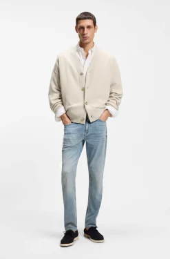 Relaxed-Fit Cardigan aus Schurwolle