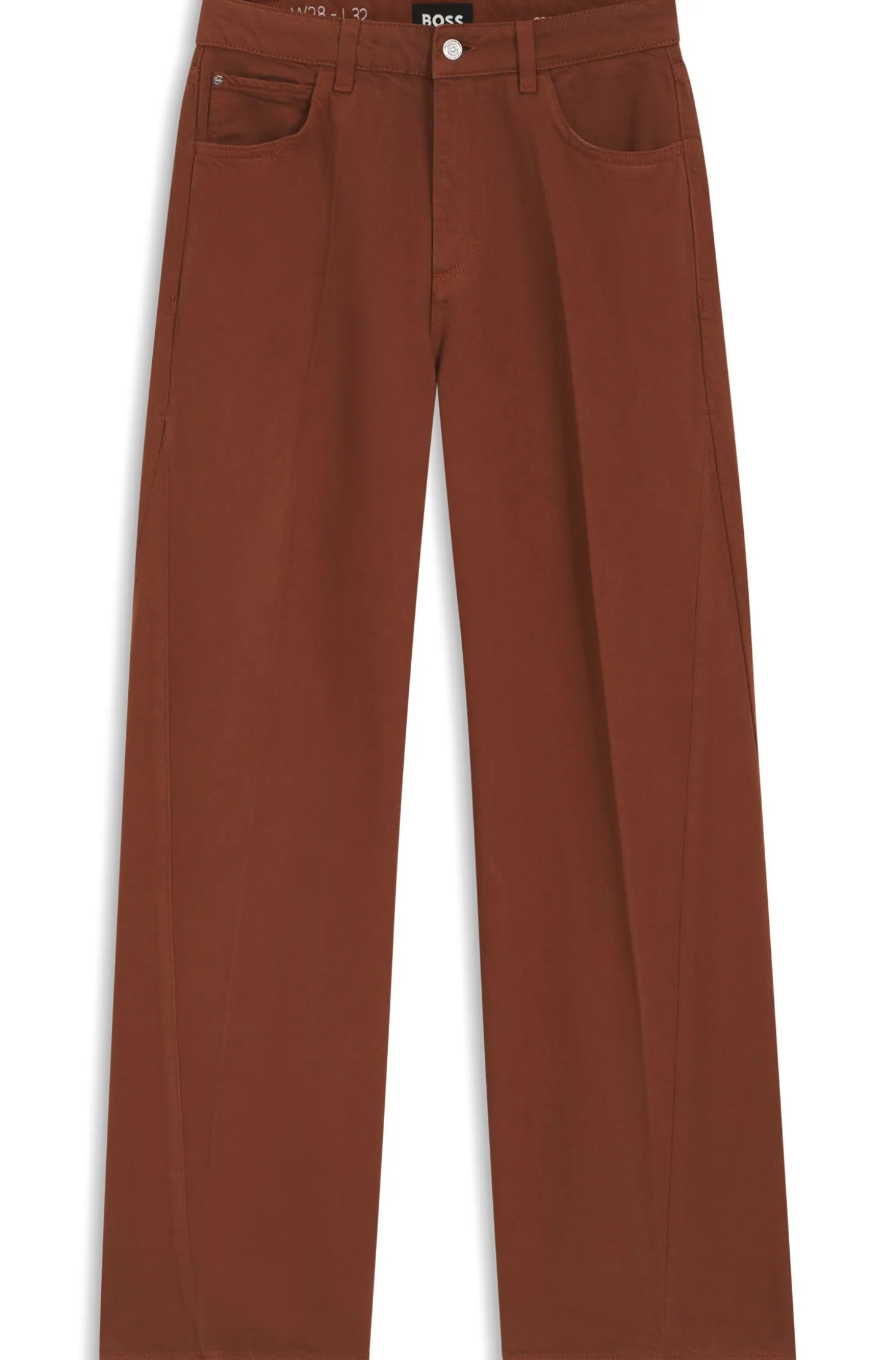 Relaxed-Fit farbige Jeans aus softem Baumwoll-Mix