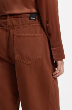 Relaxed-Fit farbige Jeans aus softem Baumwoll-Mix