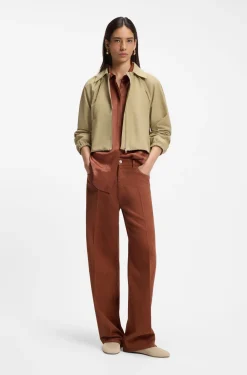 Relaxed-Fit farbige Jeans aus softem Baumwoll-Mix
